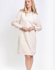 HOODIE DRESS 38" (BEIGE)