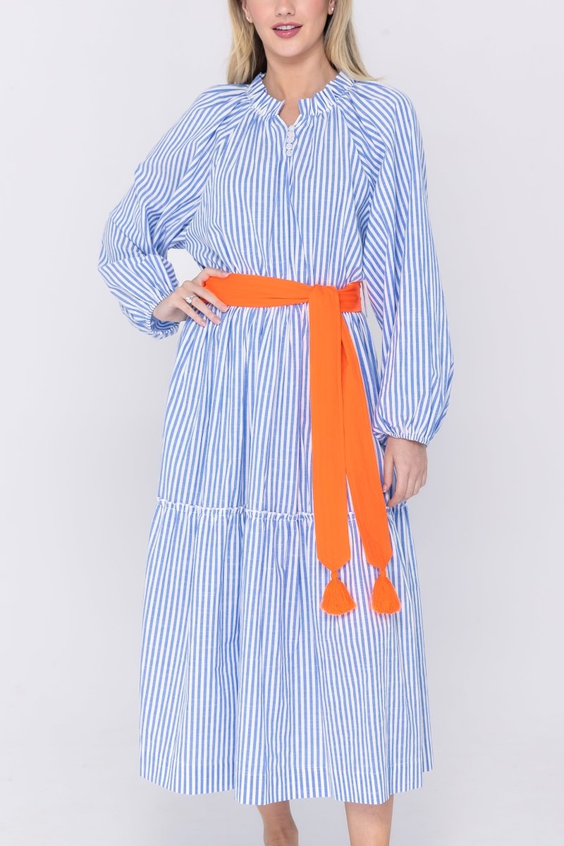 ADDISON DRESS (BLUE/STRIPE) - Dress - Yakira Bella