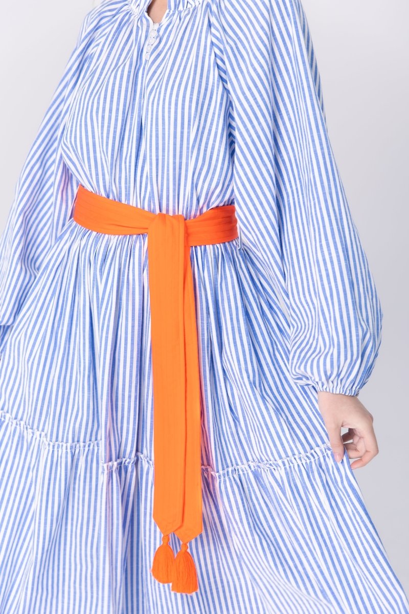 ADDISON DRESS (BLUE/STRIPE) - Dress - Yakira Bella