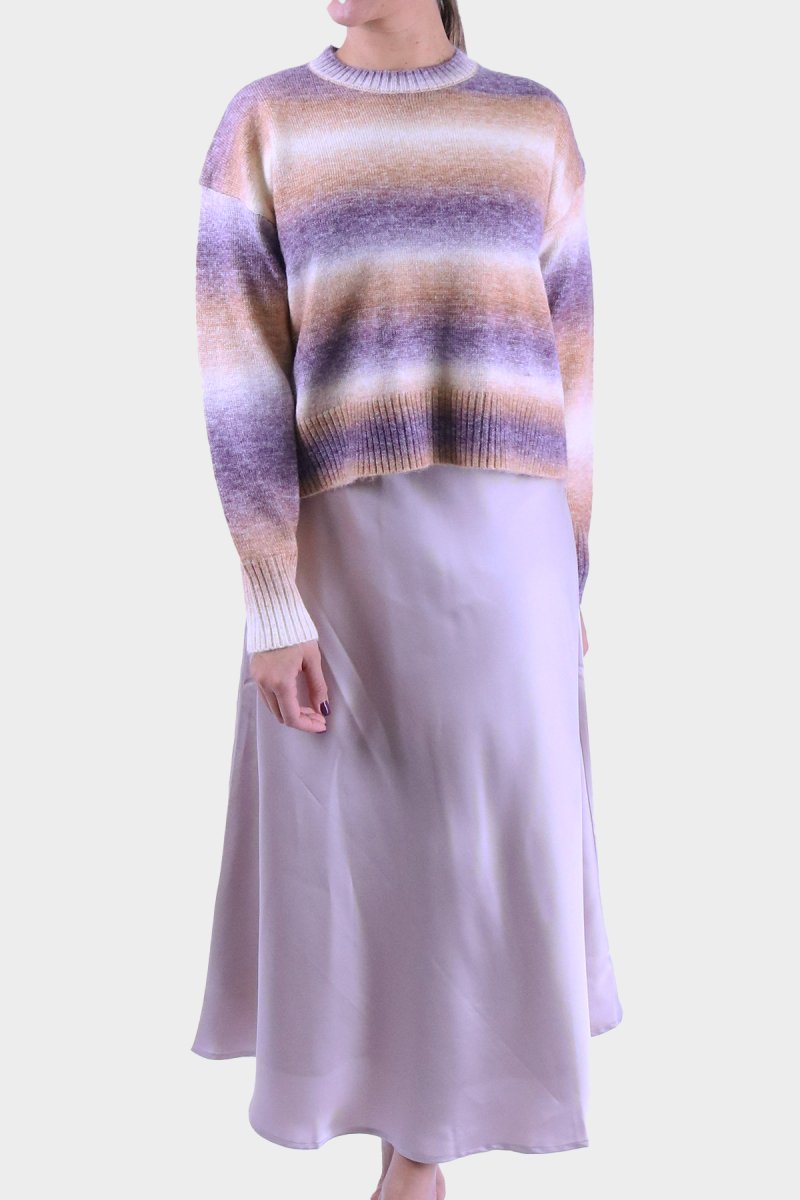 ALAIA SWEATER (BEIGE/PURPLE) - Top - Yakira Bella