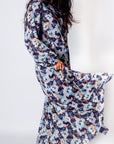 ALINA DRESS (NAVY FLOWER) 49" - Dress - Yakira Bella