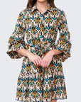 ALLIE DRESS Long Sleeve (BLACK/MULTICOLOR) - Dress - Yakira Bella