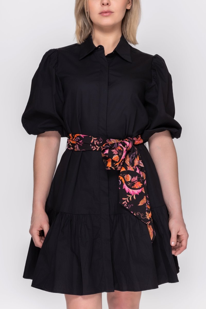 ALLIE DRESS Short Sleeve (BLACK SOLID) 36" - Dress - Yakira Bella