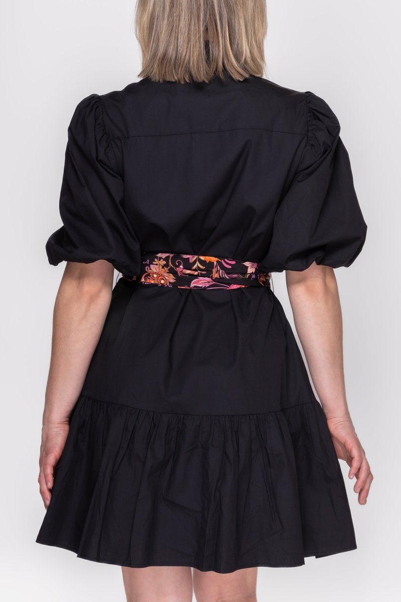 ALLIE DRESS Short Sleeve (BLACK SOLID) 36" - Dress - Yakira Bella