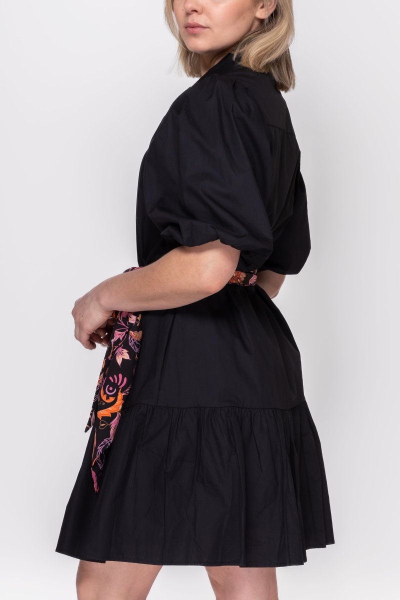 ALLIE DRESS Short Sleeve (BLACK SOLID) 36" - Dress - Yakira Bella