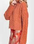 AMALFI SWEATER (RUST BROWN) - Top - Yakira Bella