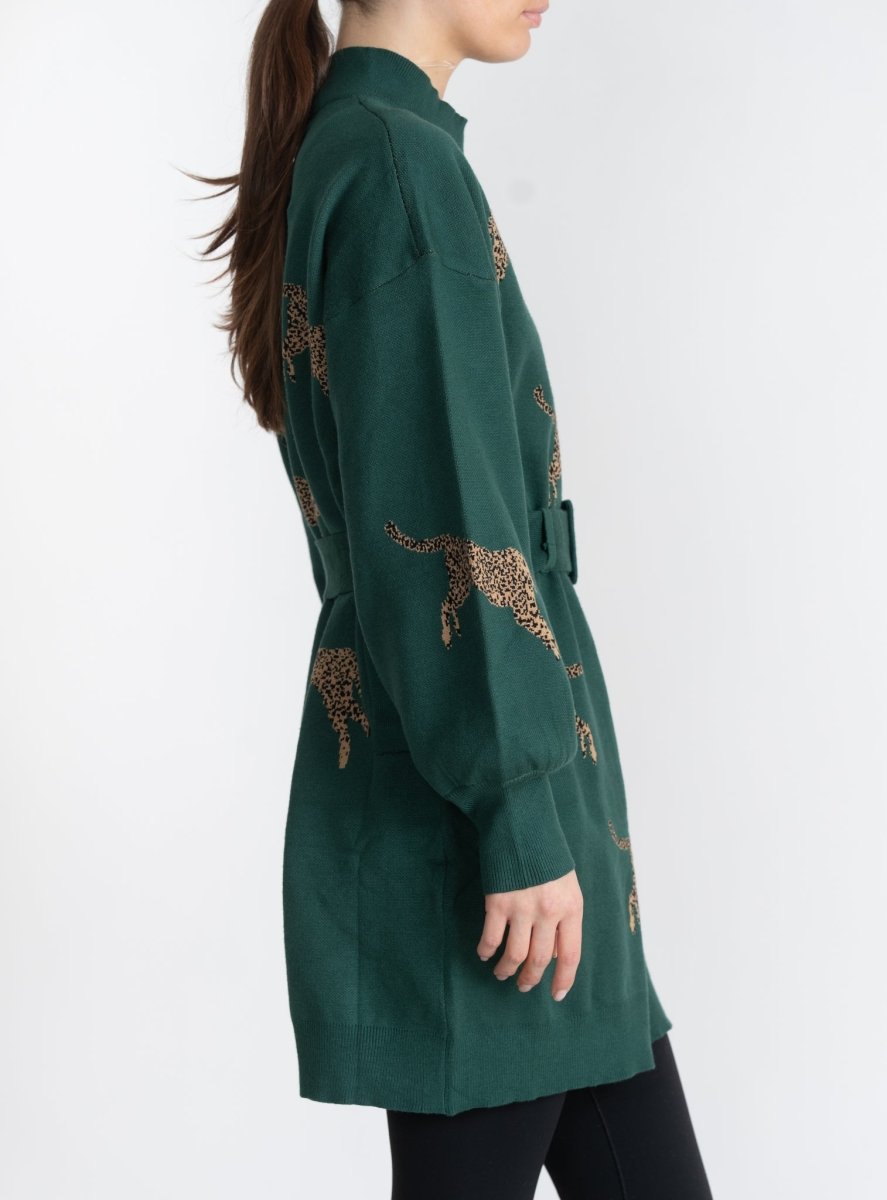 CHEETAH DRESS (Green) - Dress - Yakira Bella