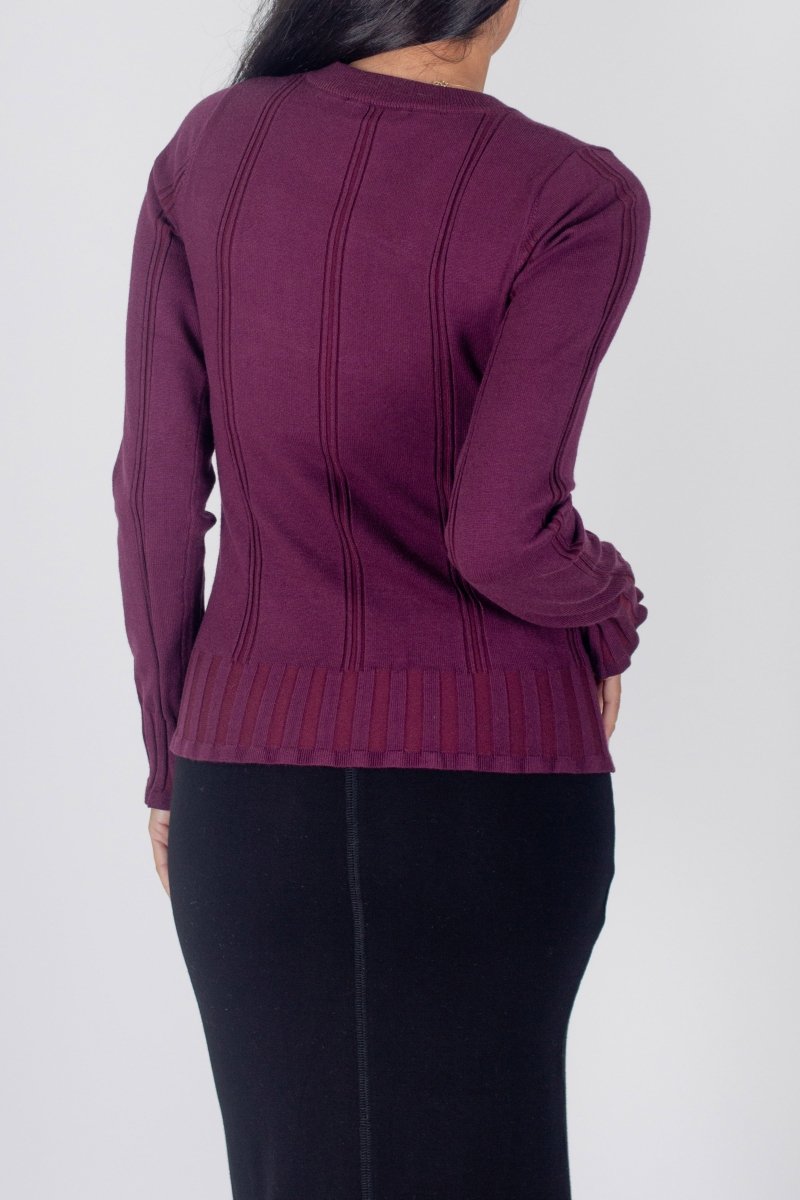 CLAIRE TOP (BURGUNDY) - Top - Yakira Bella