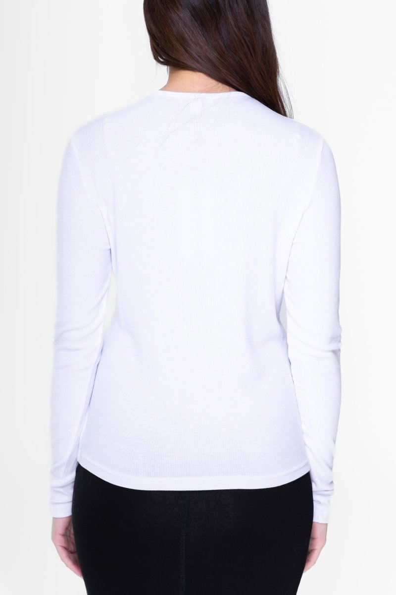 CLASSIC RIBBED V (WHITE) - Top - Yakira Bella