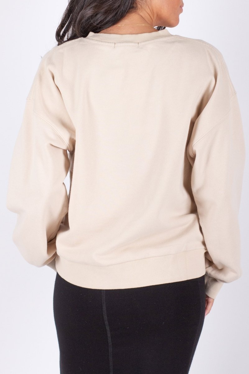 CREWNECK SWEATSHIRT (BEIGE) - Top - Yakira Bella