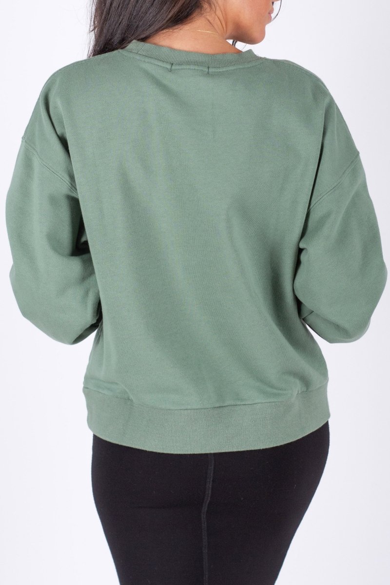 CREWNECK SWEATSHIRT (Green) - Top - Yakira Bella