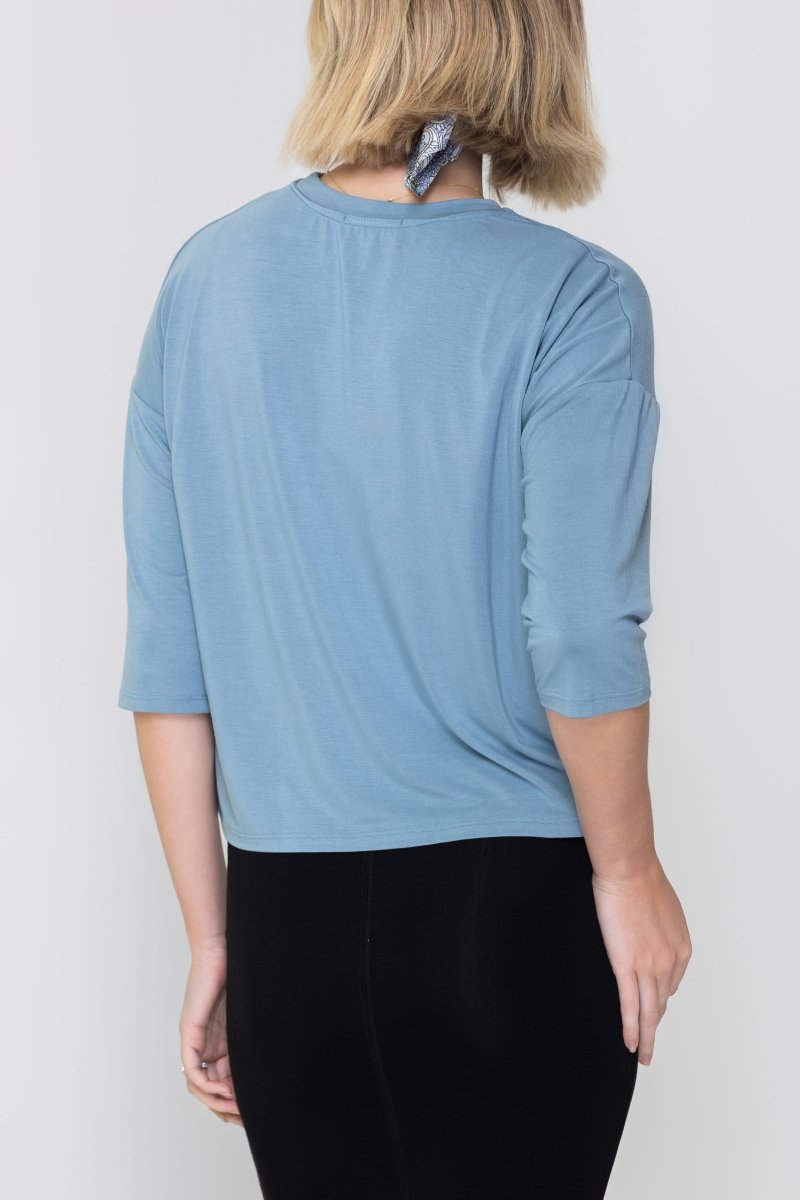 CROPPED TEE (BLUE) - Top - Yakira Bella