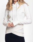 CROSSOVER HEM HOODIE (IVORY) - Top - Yakira Bella