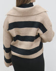 DANNA SWEATER (KHAKI/BLACK) - Top - Yakira Bella