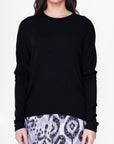 DOLMAN RIBBED CREW (BLACK) - Top - Yakira Bella