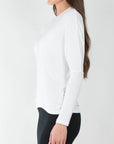 DOLMAN RIBBED CREW (WHITE) - Top - Yakira Bella