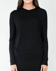 DOLMAN RIBBED V (BLACK) - Top - Yakira Bella