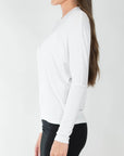 DOLMAN RIBBED V (WHITE) - Top - Yakira Bella