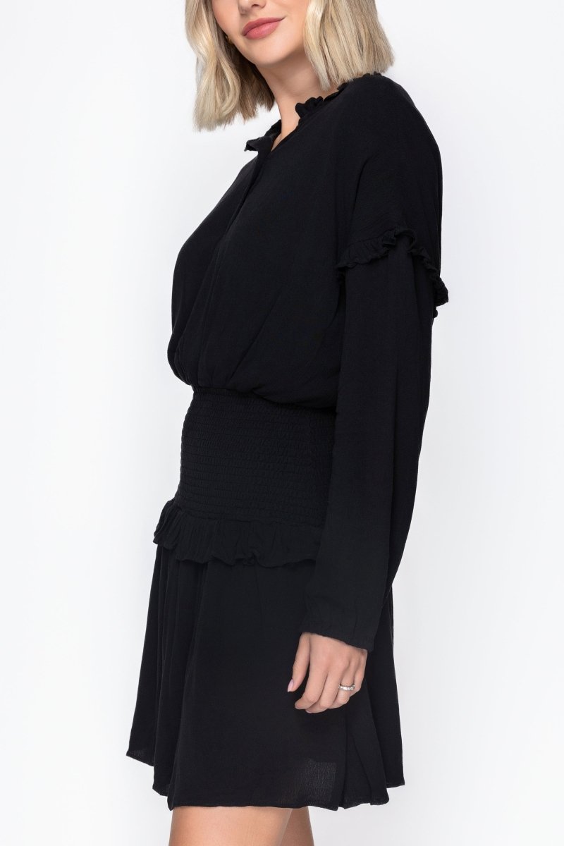 EMILY DRESS Long Sleeve (BLACK) 37" - Dress - Yakira Bella