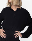 EMILY DRESS Long Sleeve (BLACK) 37" - Dress - Yakira Bella