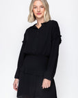 EMILY DRESS Long Sleeve (BLACK) 37" - Dress - Yakira Bella