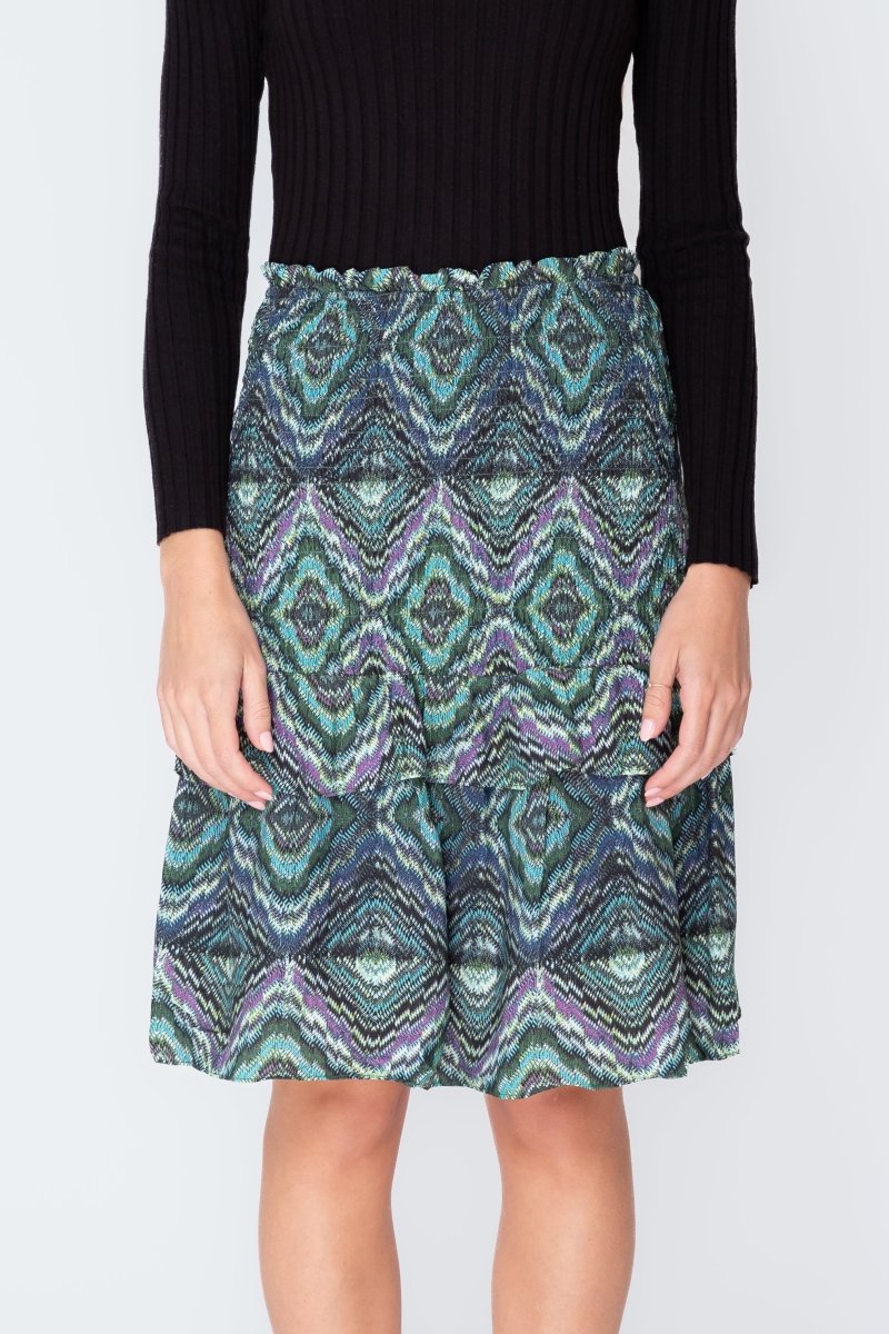 EMILY SKIRT (GREEN/MULTI) 23" - Skirt - Yakira Bella