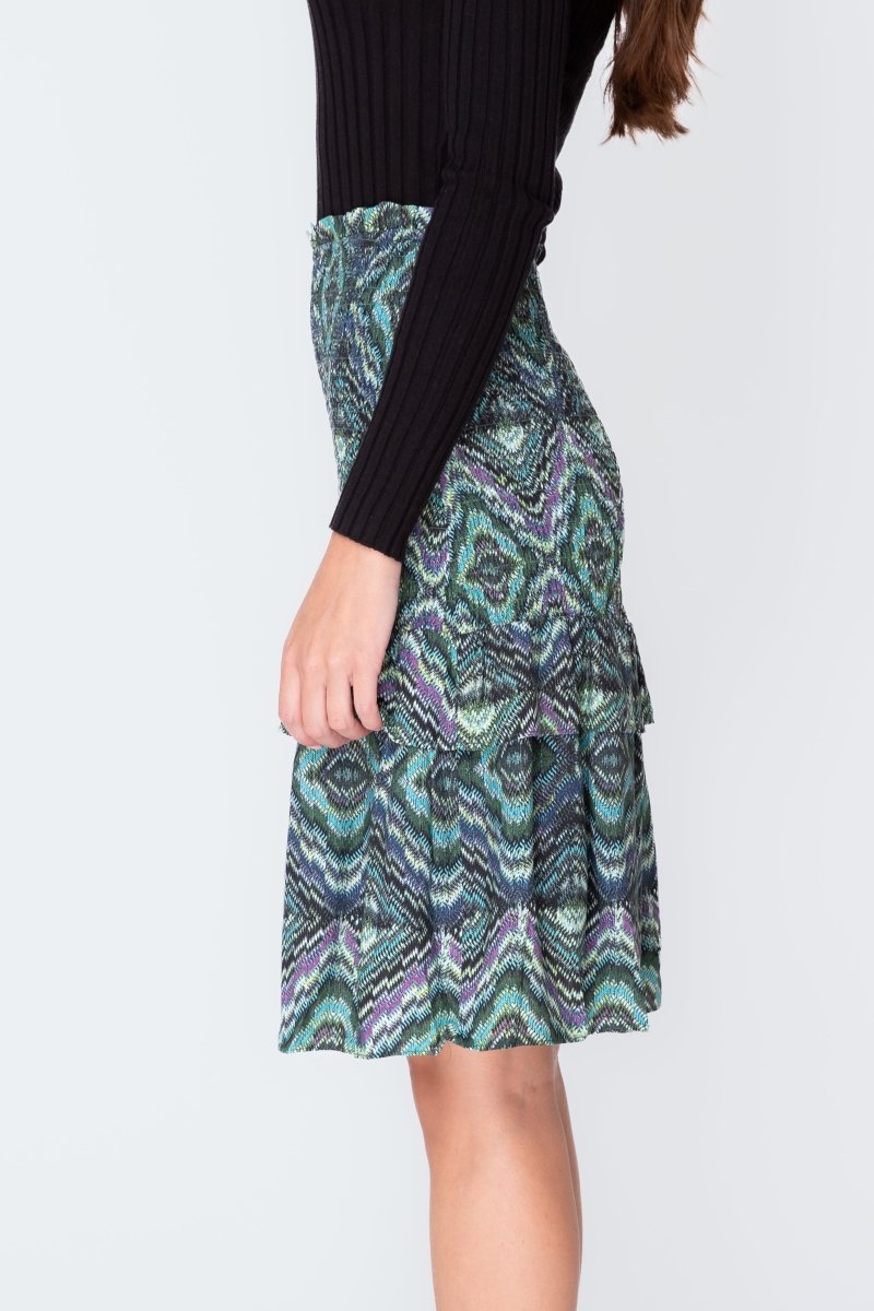 EMILY SKIRT (GREEN/MULTI) 23" - Skirt - Yakira Bella