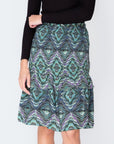 EMILY SKIRT (GREEN/MULTI) 23" - Skirt - Yakira Bella