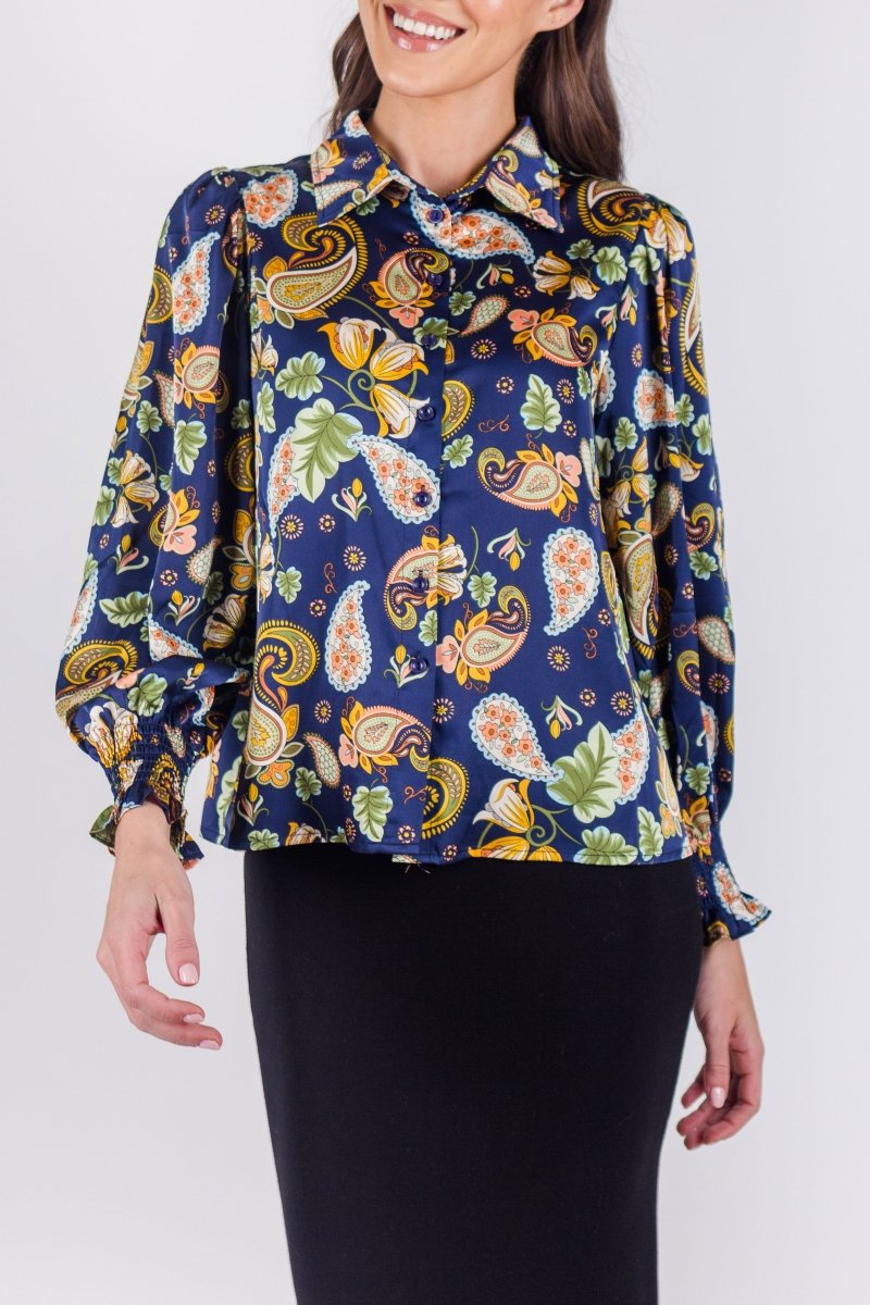 GRETTA TOP (NAVY) - Top - Yakira Bella