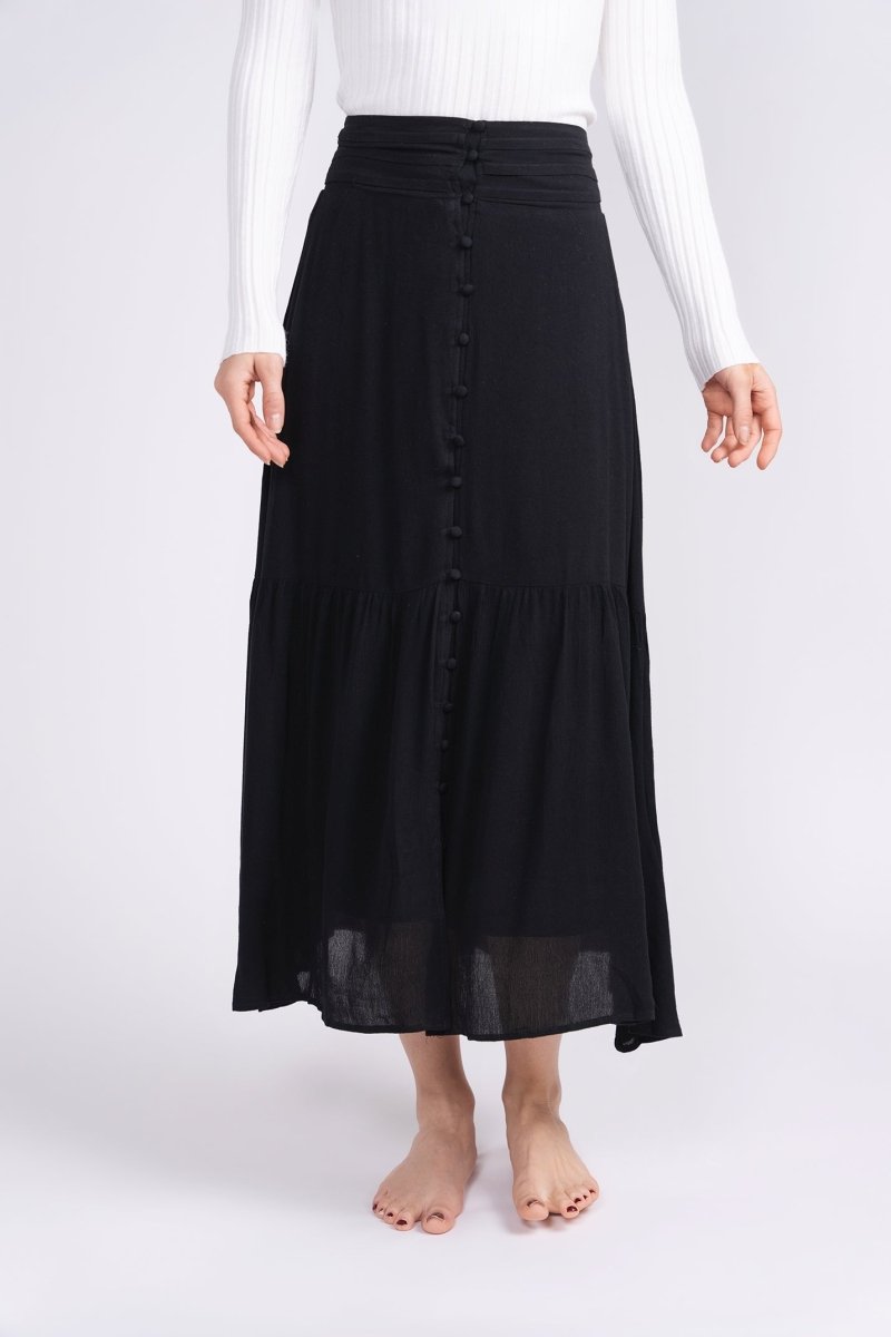 GWENYTH SKIRT (Jet Black) - Skirt - Yakira Bella