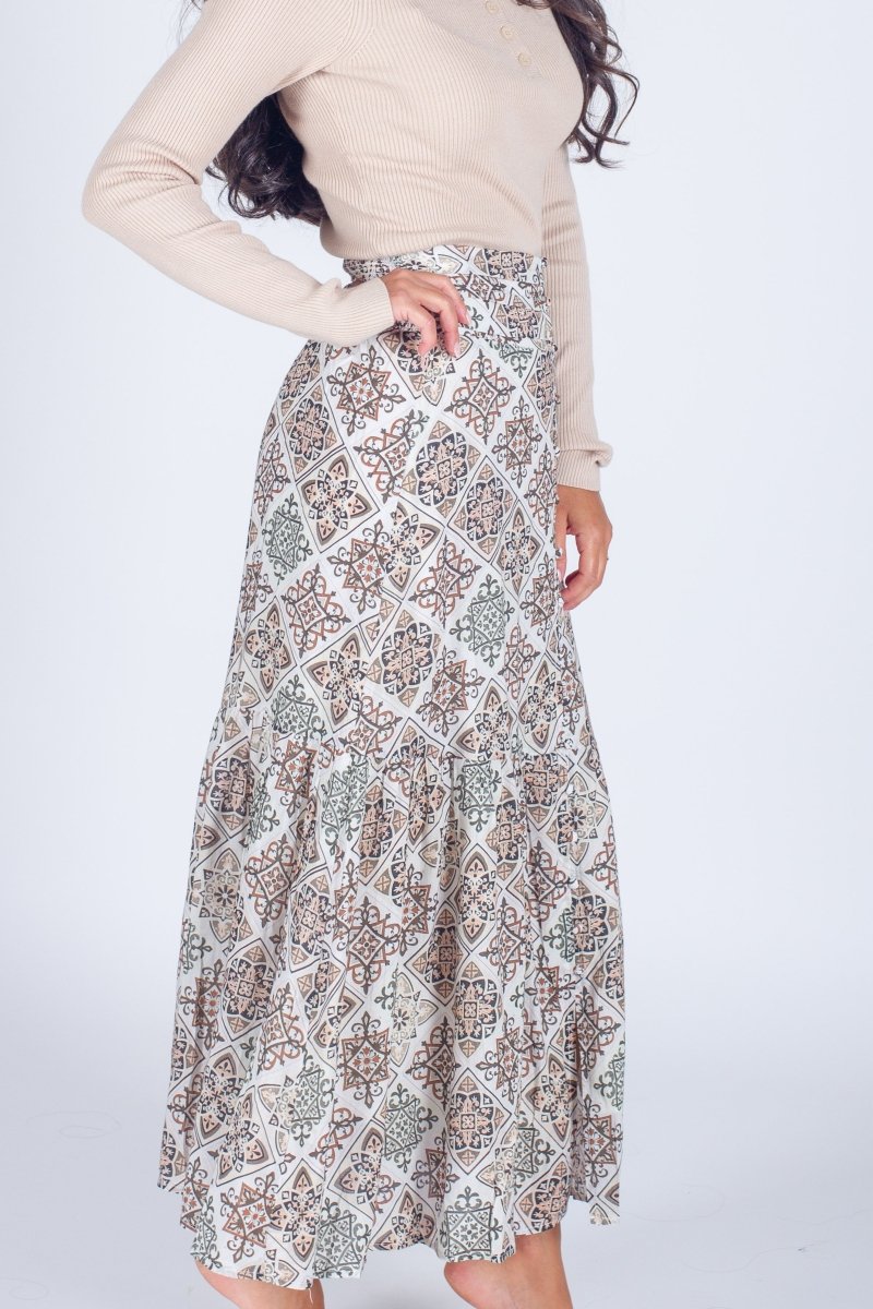 GWENYTH SKIRT (KHAKI) - Skirt - Yakira Bella