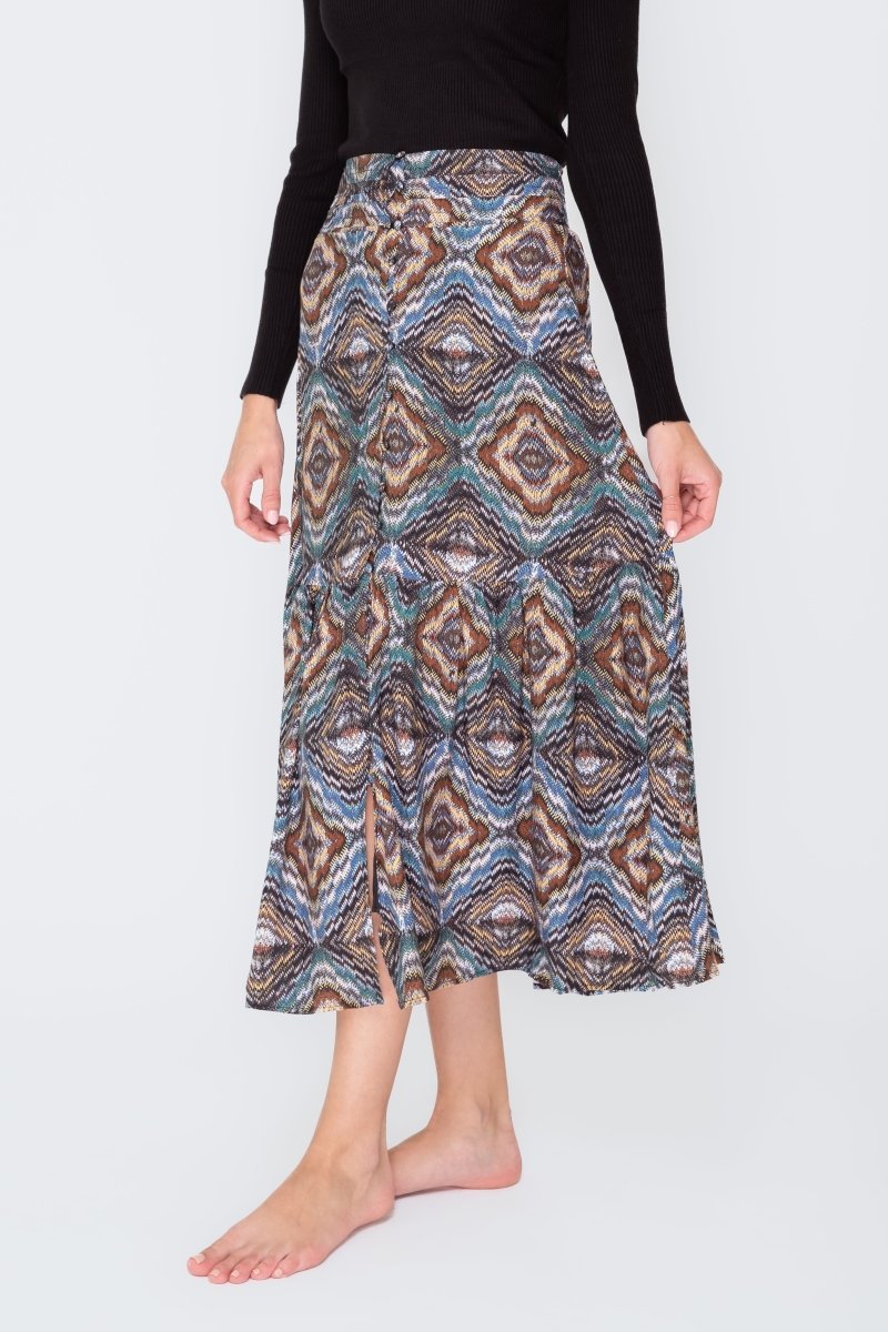 GWENYTH SKIRT (Yellow/Multicolor) - Skirt - Yakira Bella