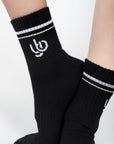 HALF - CREW SOCK (BLACK) - Socks - Yakira Bella