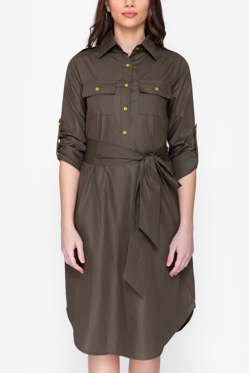 HARLEY DRESS (OLIVE) - Dress - Yakira Bella