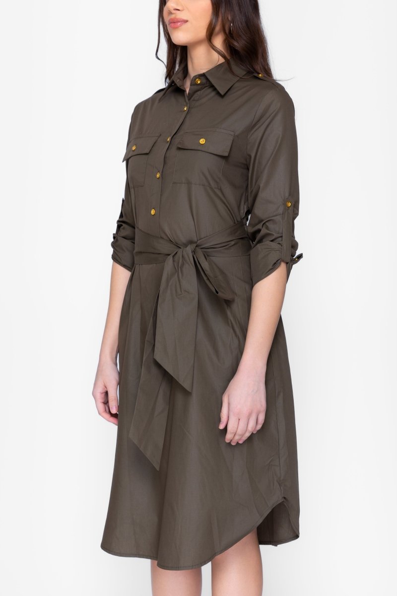 HARLEY DRESS (OLIVE) - Dress - Yakira Bella