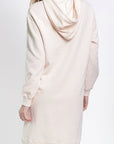 HOODIE DRESS 38" (BEIGE) - Dress - Yakira Bella