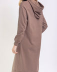 HOODIE DRESS 42" (BROWN) - Dress - Yakira Bella