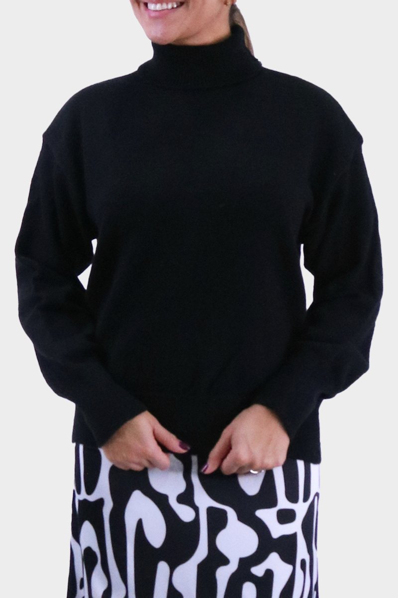 JENNIFER SWEATER (BLACK) - Top - Yakira Bella