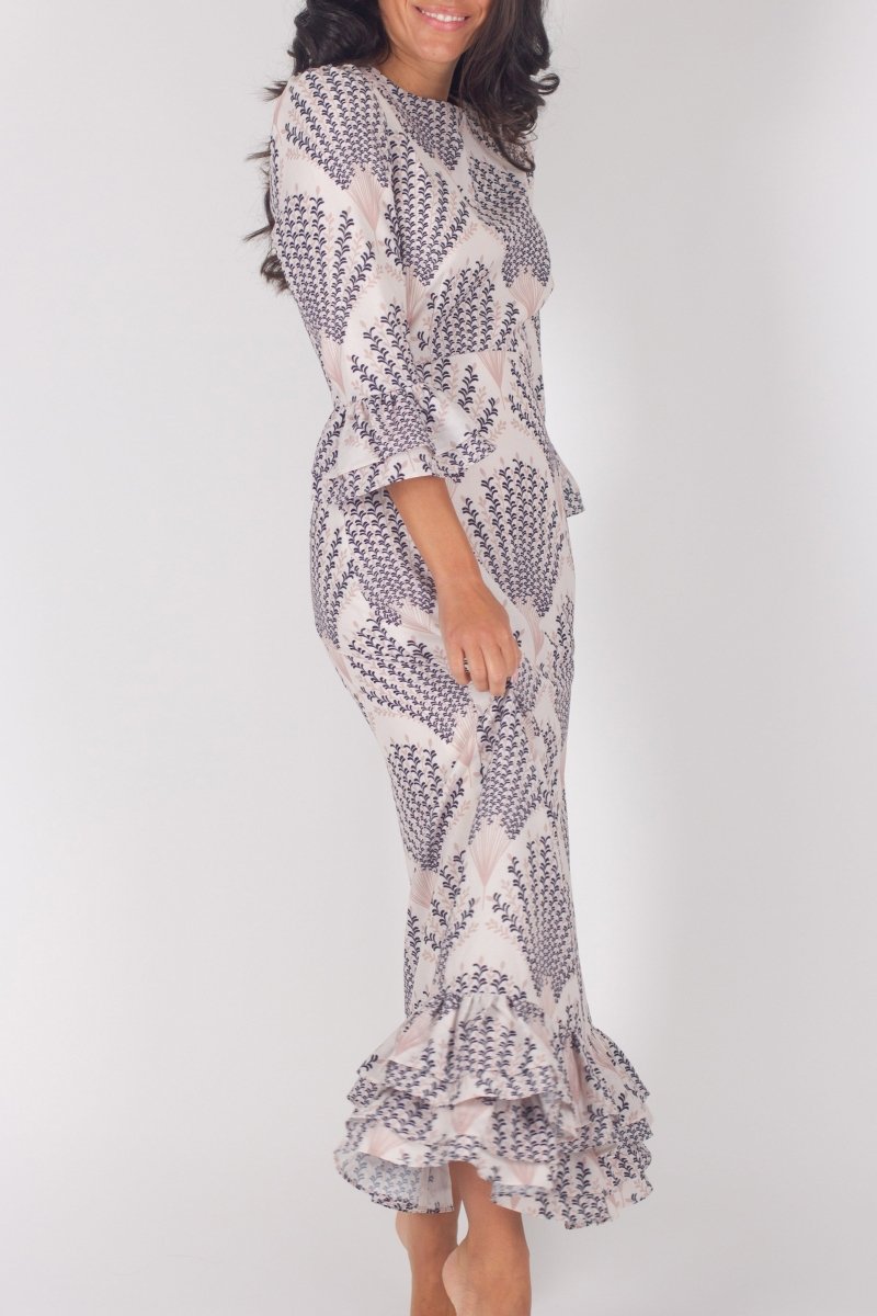 JUDY DRESS (IVORY PATTERN) - Dress - Yakira Bella