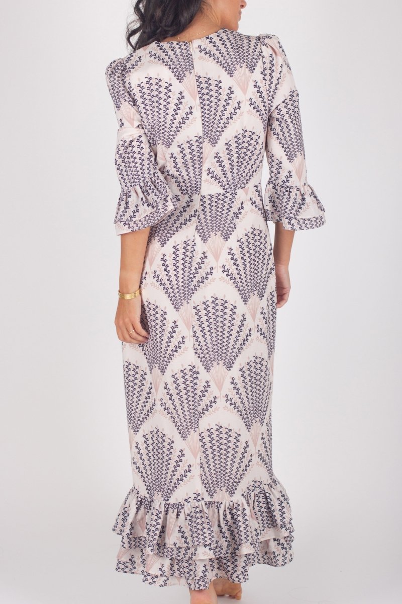 JUDY DRESS (IVORY PATTERN) - Dress - Yakira Bella