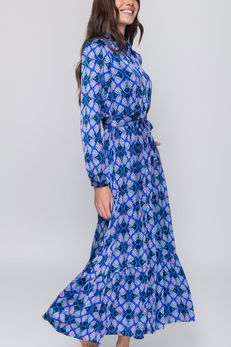 LEXI DRESS (BLUE/MULTI) - Dress - Yakira Bella