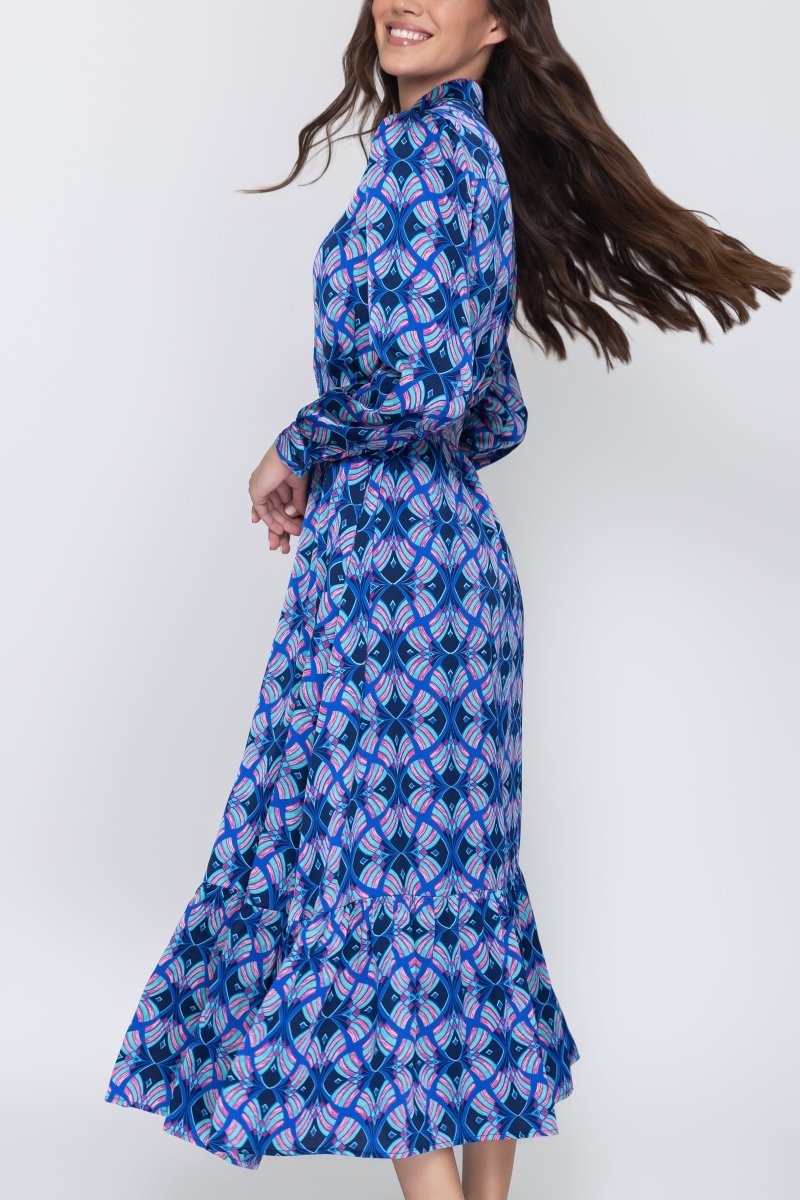 LEXI DRESS (BLUE/MULTI) - Dress - Yakira Bella