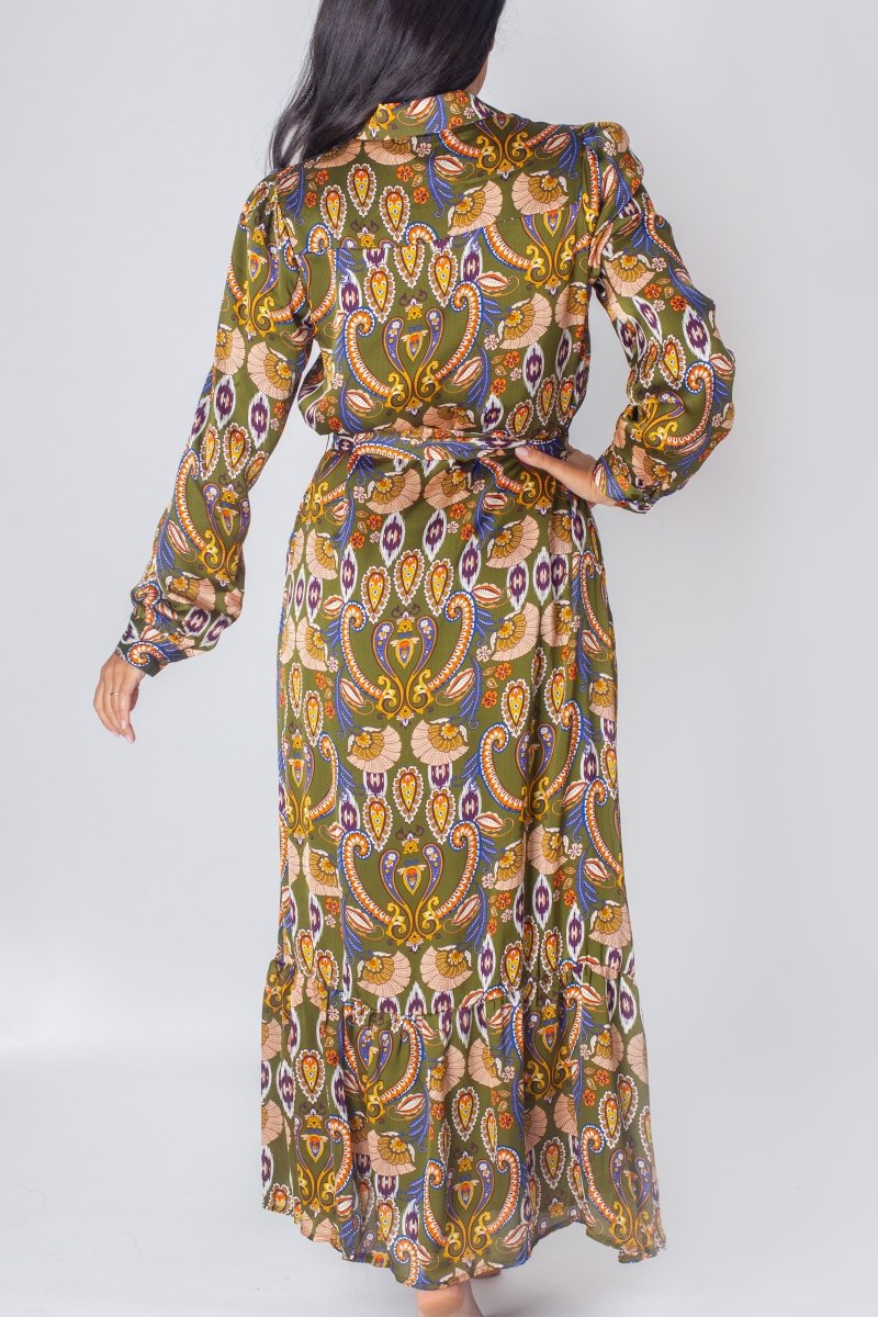 LEXI DRESS (OLIVE PAISLEY) - Dress - Yakira Bella