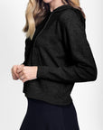 ORA HOODIE SWEATER (BLACK) - Top - Yakira Bella