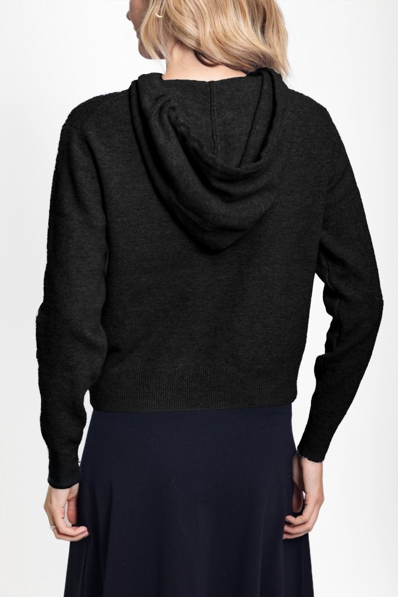 ORA HOODIE SWEATER (BLACK) - Top - Yakira Bella