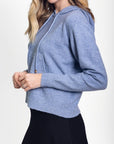 ORA HOODIE SWEATER (BLUE) - Top - Yakira Bella