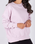 OVERSIZED CREWNECK SWEATSHIRT (LIGHT LILAC) - Top - Yakira Bella