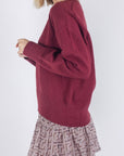 OVERSIZED SWEATER (BURGUNDY) - Top - Yakira Bella