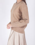 OVERSIZED SWEATER (LIGHT BROWN) - Top - Yakira Bella