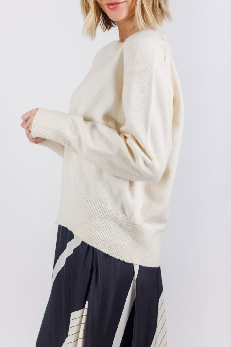 OVERSIZED SWEATER (OFF WHITE) - Top - Yakira Bella